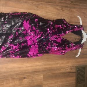 Sequin dress fuchsia